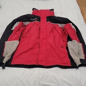 Columbia Fire Ridge Men's Size Large 2 in 1 Jacket.  Windbreaker/ Fleece